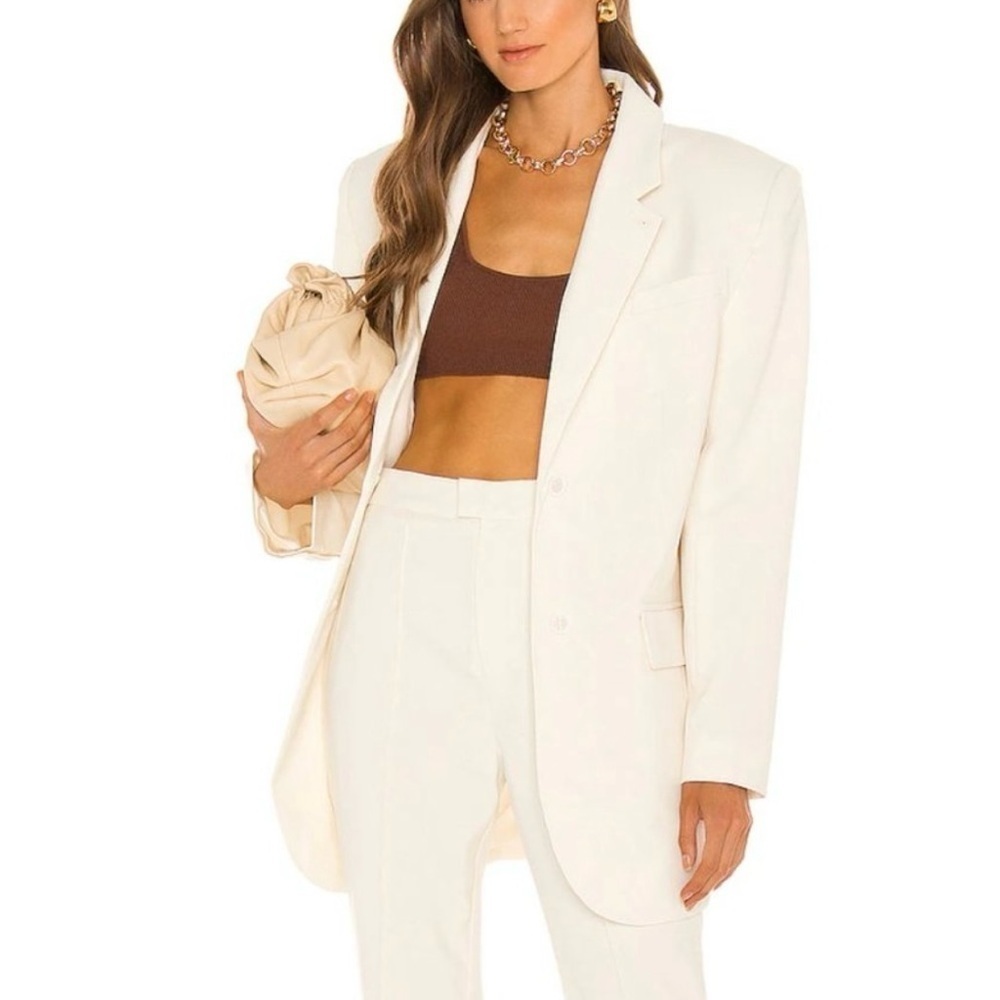 Revolve L’Academie Carti White Oversized Blazer Jacket S